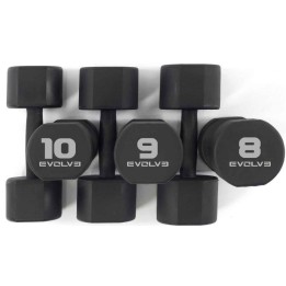 Evolve 10 porų CPU uretaninių hantelių komplektas 2 x 1 - 10 kg
