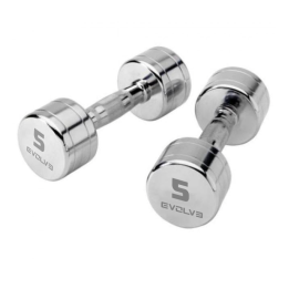 Evolve 10 porų chromuotų hantelių komplektas 2 x 1 - 10 kg