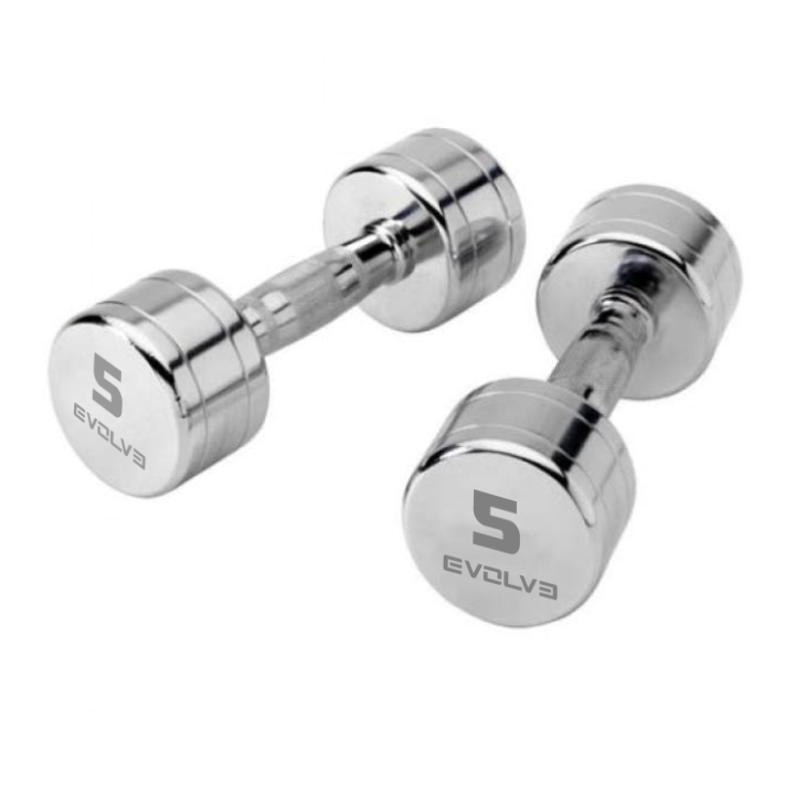 Evolve 10 porų chromuotų hantelių komplektas 2 x 1 - 10 kg