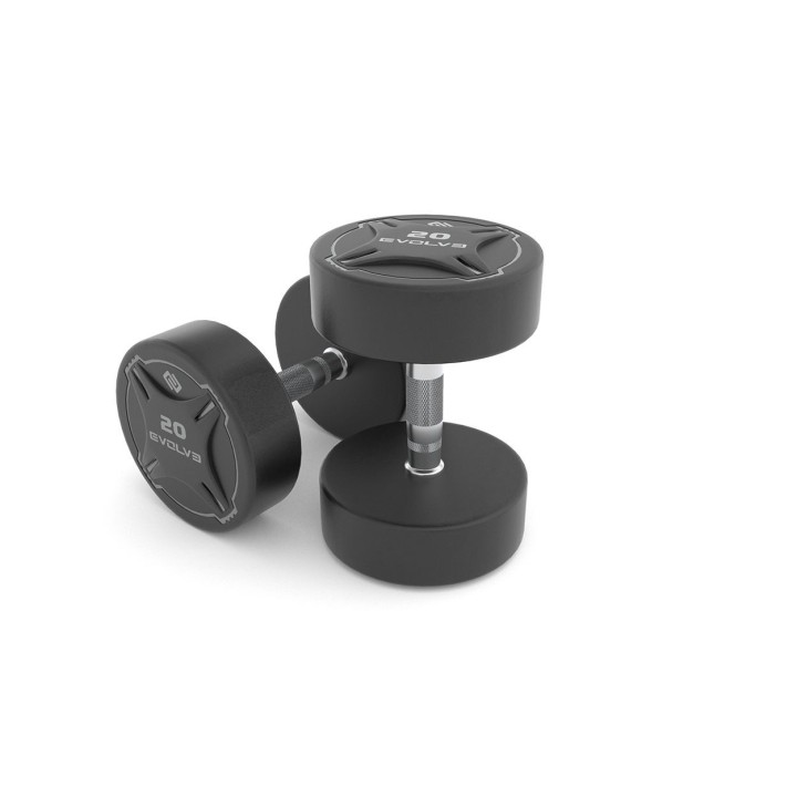 Evolve 10 porų TPU uretaninių hantelių komplektas 2 x 37.5 - 60kg