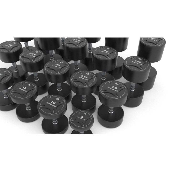Evolve 10 porų TPU uretaninių hantelių komplektas 2 x 37.5 - 60kg