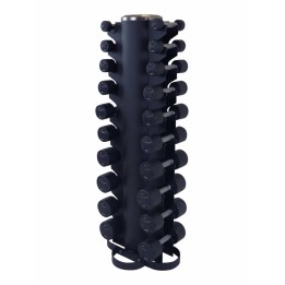 Crossmaxx LMX79.TD gumuotų hantelių rinkinys su stovu 2 x 1-10kg