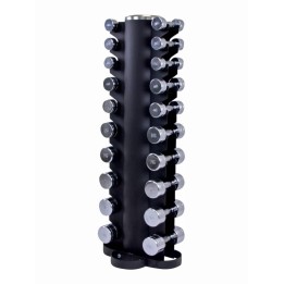 Crossmaxx LMX80.TD chromuotų hantelių rinkinys su stovu 2x1-10kg