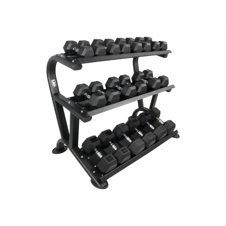 Crossmaxx LMX1014 horizontalus šešiakampių hantelių stovas