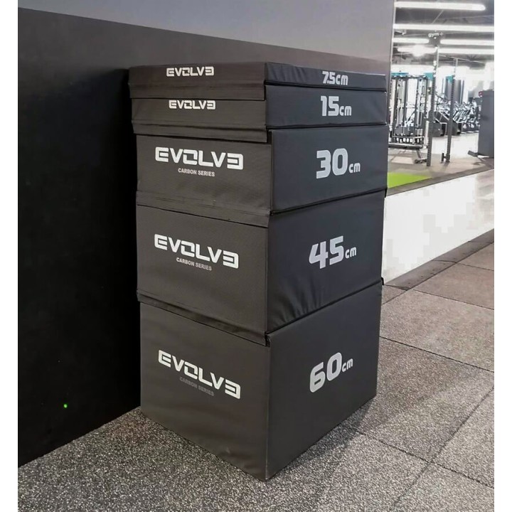 Evolve minkštų šuolių platformų komplektas 5 in 1 - 7,5 cm / 15 cm / 30 cm / 45 cm / 60 cm