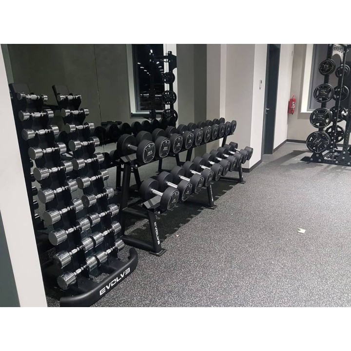 Evolve 10 porų chromuotų hantelių komplektas 2 x 1 - 10 kg