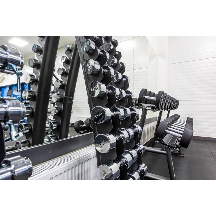 Evolve 10 porų chromuotų hantelių komplektas 2 x 1 - 10 kg