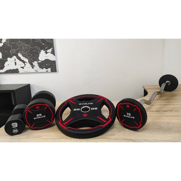Evolve 10 porų CPU uretaninių hantelių komplektas 2 x 1 - 10 kg