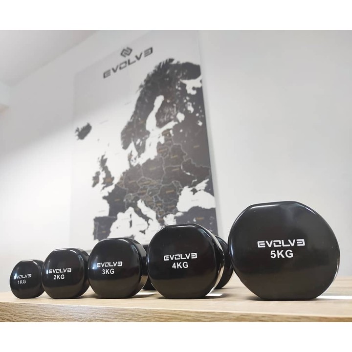 Evolve viniliniai hanteliai 1 - 5 kg