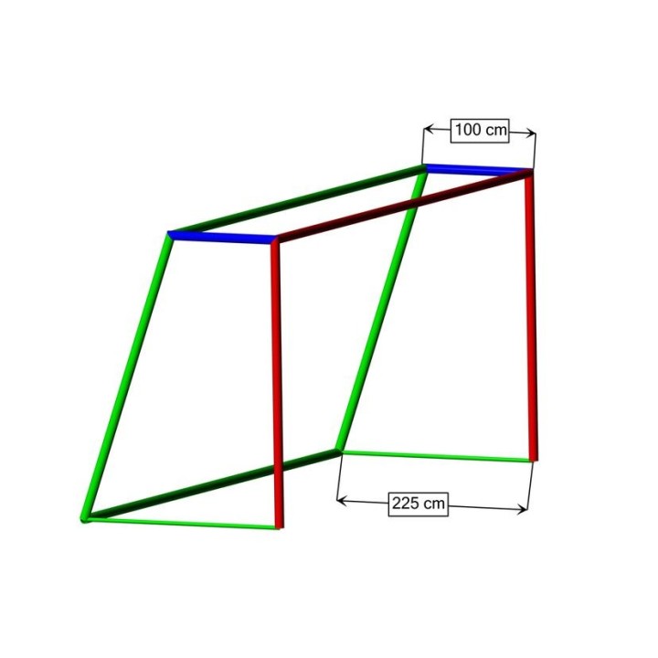 Manfred Huck futbolo vartų tinklas 5 mm 7.32 x 2.45 m 100 x 225 cm