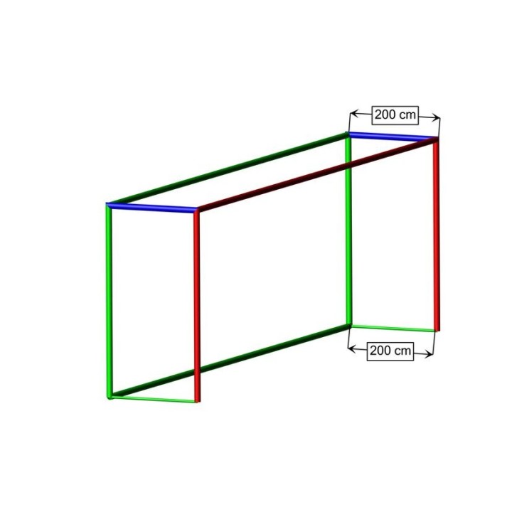 Manfred Huck World Cup standarto futbolo vartų tinklas 5 mm 7.32 x 2.45 m 200 x 200 cm