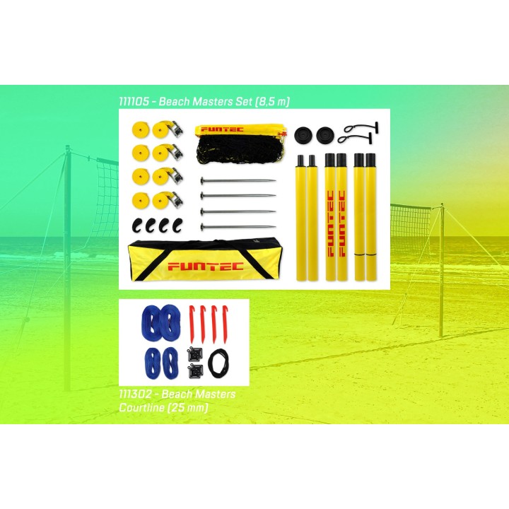 Funtec Beach Masters Set - Bundle1 nešiojamas paplūdimio tinklinio rinkinys