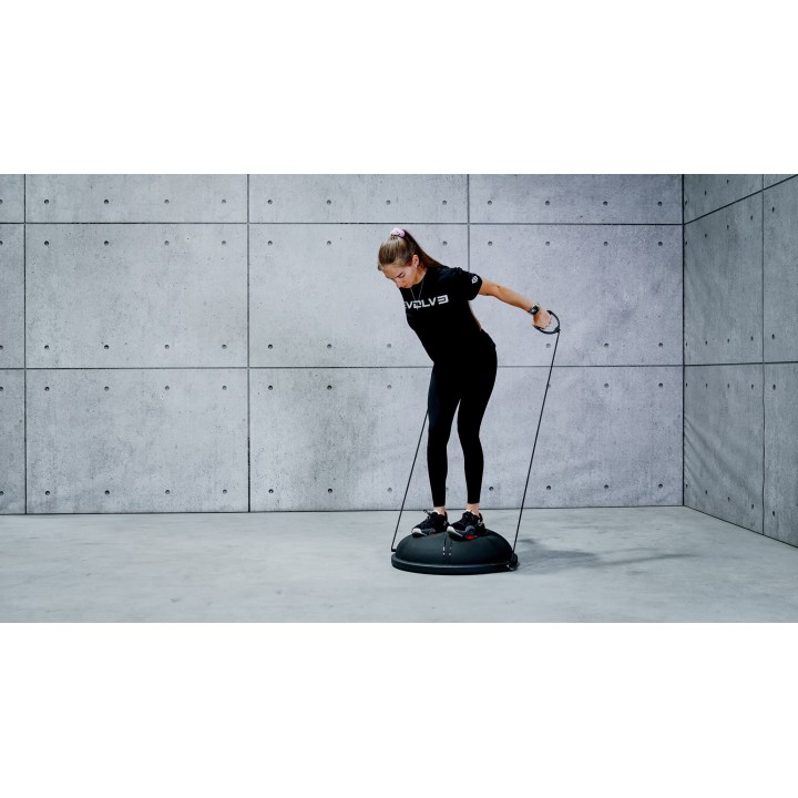 Evolve treniruočių kilimėlis 140 cm + balansinė pagalvė + hanteliai 2 x 2,5kg KARTU PIGIAU