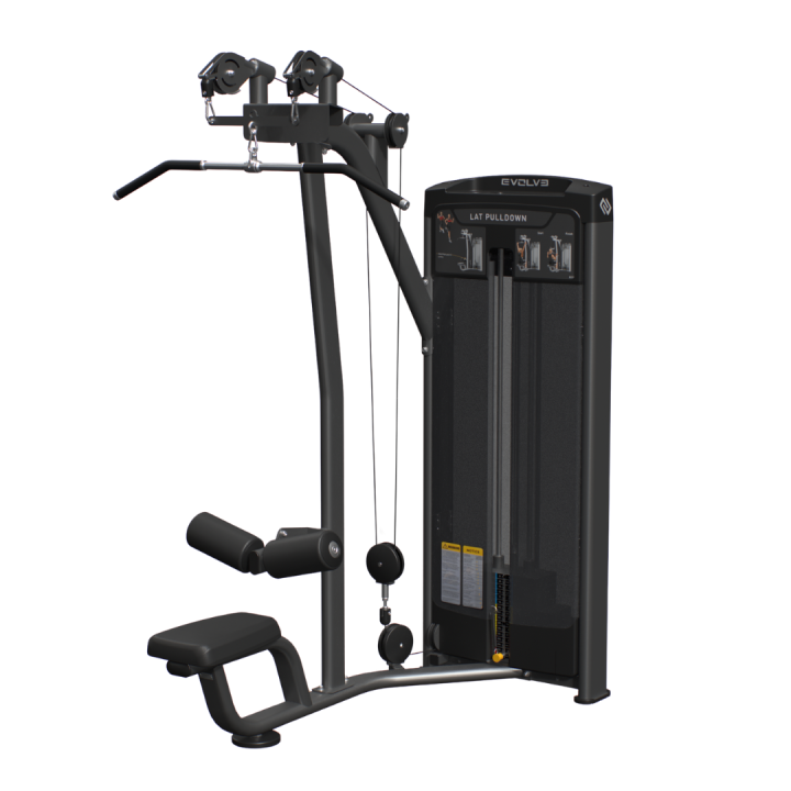 Evolve Ultra serijos selektorizuotas vertikalios traukos (Lat Pulldown) treniruoklis