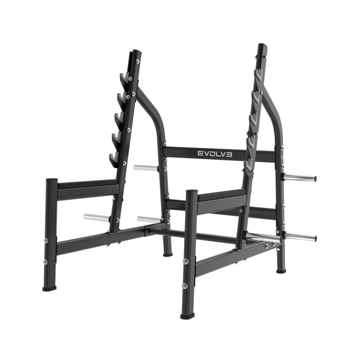 Evolve Prime serijos selektorizuotas pritūpimų stovas su laisvais svoriais, EV-PL-EC-031
