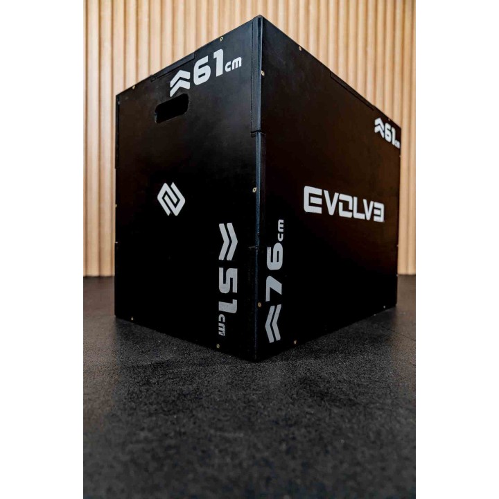 Evolve medinė šuolių platforma 3-in-1 (WOODEN PLYOBOX)