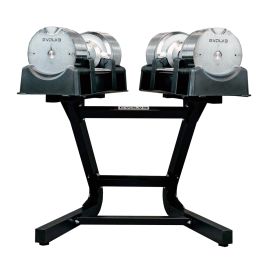 Evolve Ultra Series reguliuojamo svorio hantelis su stovu 4 - 23,5 kg