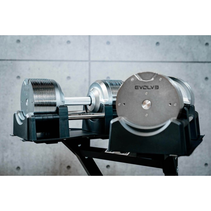 Evolve Ultra Series reguliuojamo svorio hantelis su stovu 4 - 32,5 kg