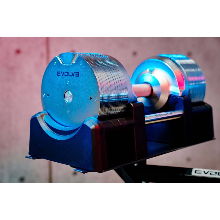 Evolve Ultra Series reguliuojamo svorio hantelis su stovu 4 - 23,5 kg