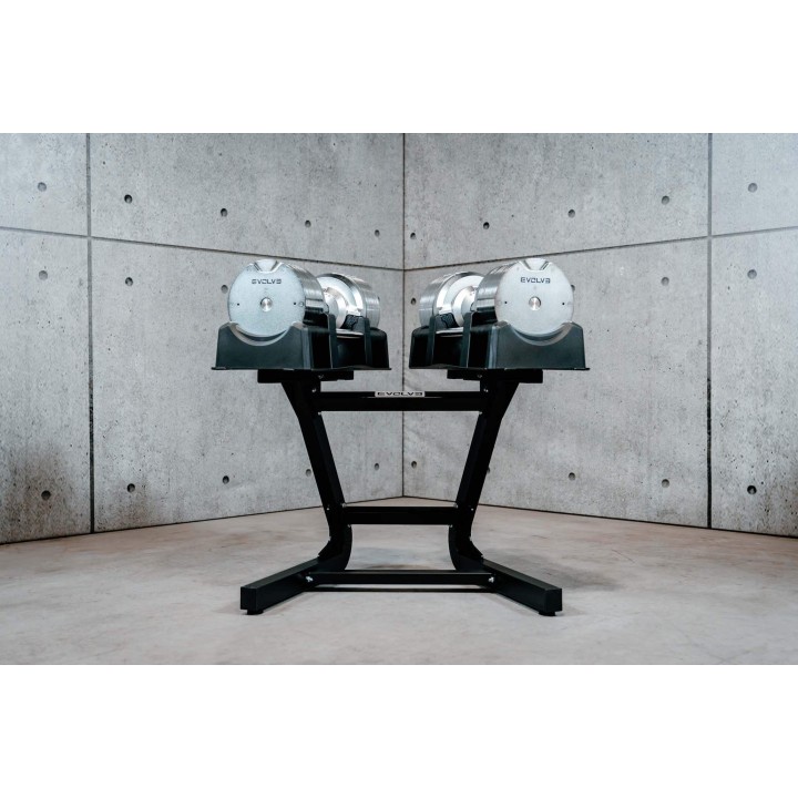 Evolve Ultra Series reguliuojamo svorio hantelis su stovu 4 - 23,5 kg