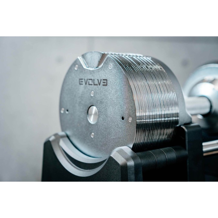 Evolve Ultra Series reguliuojamo svorio hantelis su stovu 4 - 23,5 kg