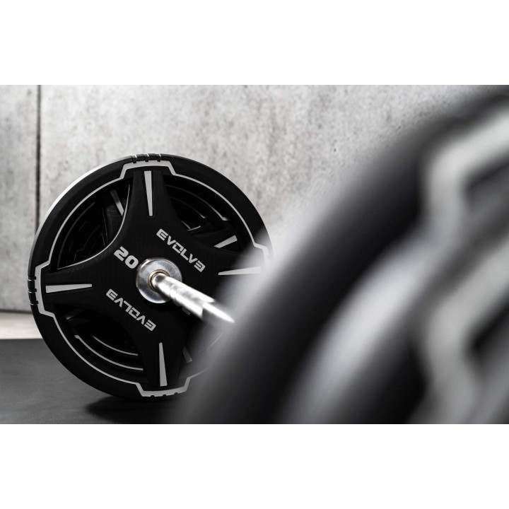 Evolve Econ serijos štangos rinkinys su guminiais svoriais 57,5 - 177,5 kg