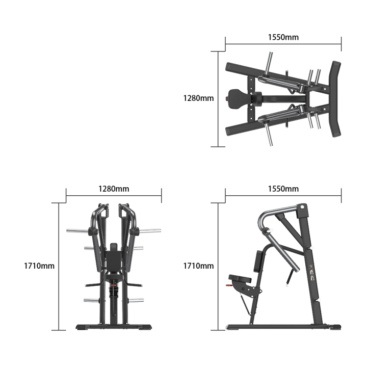 Evolve Ultra Series laisvų svorių horizontalios traukos treniruoklis (EV-PL-UL-040)
