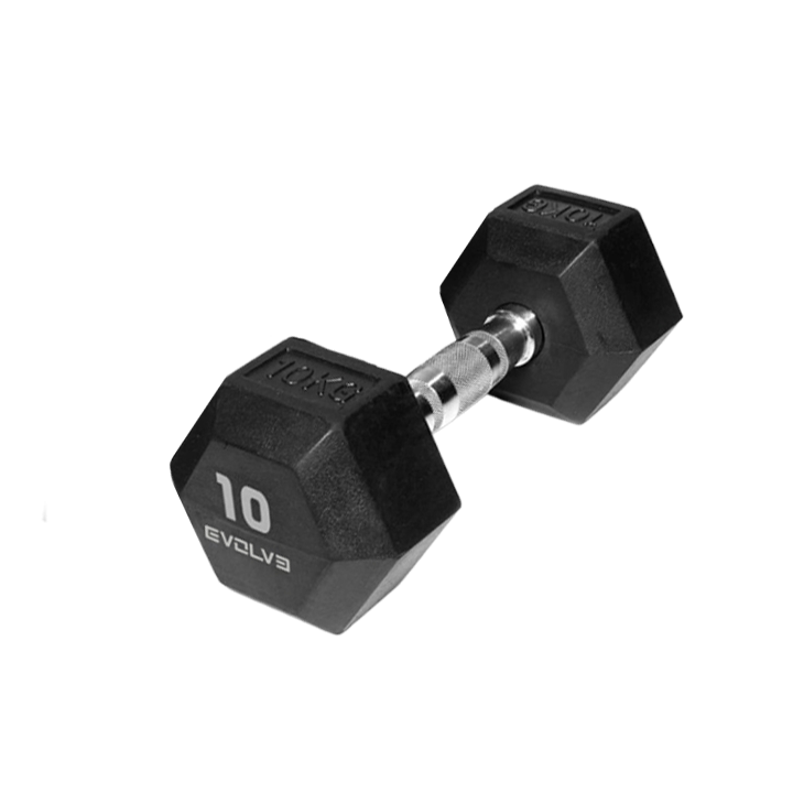 Evolve TPU šešiakampiai HEX uretaniniai hanteliai 1 - 50 kg (EV-DB-HX)