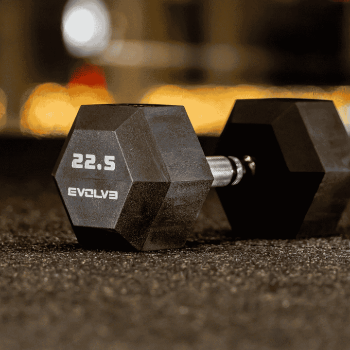 Evolve TPU šešiakampiai HEX uretaniniai hanteliai 1 - 50 kg (EV-DB-HX)