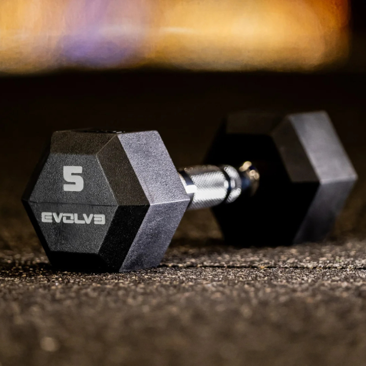 Evolve šešiakampių HEX hantelių komplektas su TPU uretano danga: 2 x 1 - 10 kg