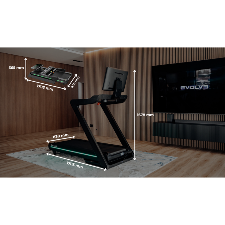 Evolve bėgimo takelis su 23,8'' TFT konsole (EV-TM-HT-300-TFT)