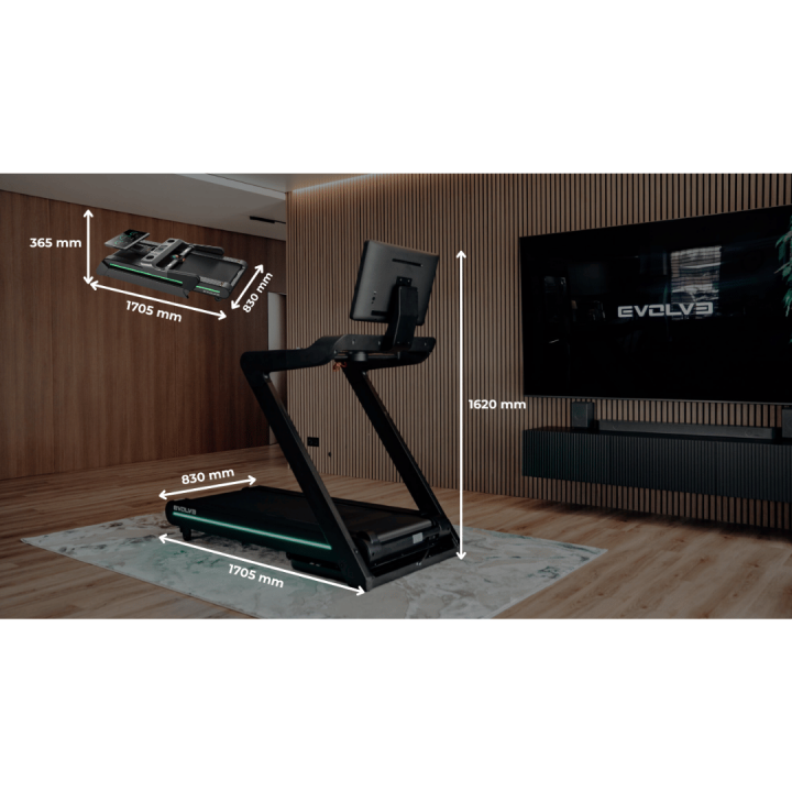 Evolve bėgimo takelis su 300 LED konsole, TM-HT-300-LED