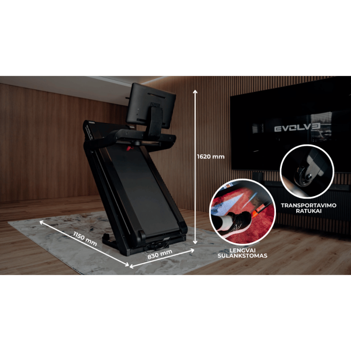 Evolve bėgimo takelis su 300 LED konsole, TM-HT-300-LED