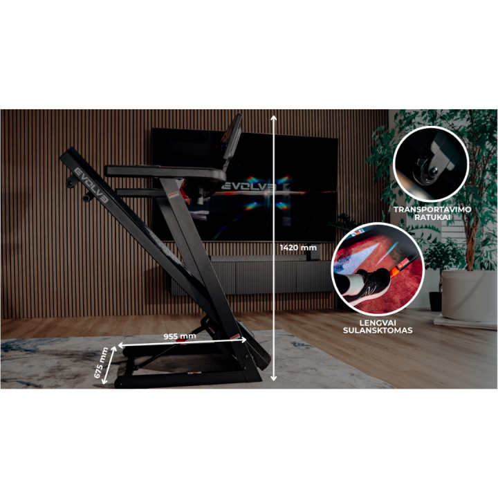 Evolve bėgimo takelis su 175 LED konsole
