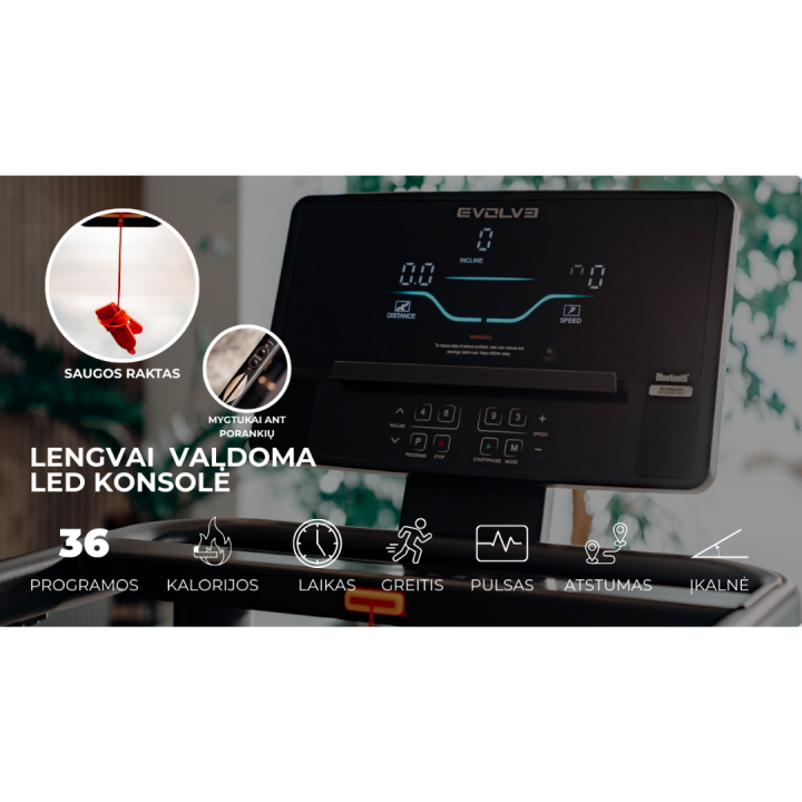 Evolve bėgimo takelis su 175 LED konsole