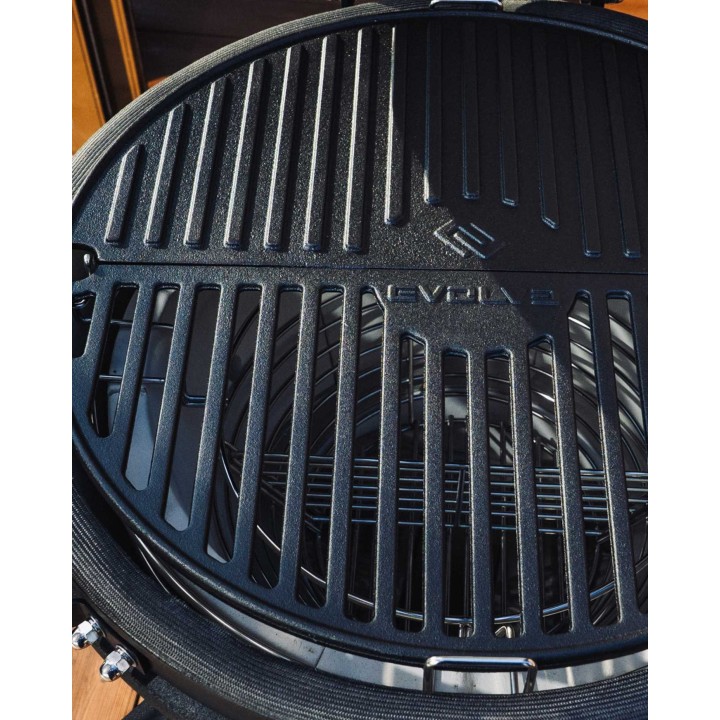 Evolve Kamado Ultra Series The Beauty + Bambukiniai Šoniniai Staliukai + Premium Vėžimėlis + Šefo Combo (EV-KG-UL-GL-CC-BT)
