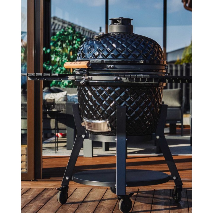 Evolve Kamado Ultra Series The Beauty + HDPE Šoniniai Staliukai + Premium Vežimėlis + Šefo Combo (EV-KG-UL-GL-CC-PT)