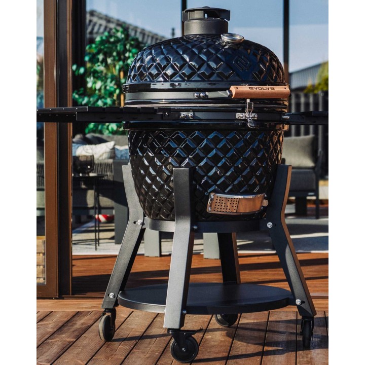 Evolve Kamado Ultra Series The Beauty + HDPE Šoniniai Staliukai + Premium Vežimėlis + Šefo Combo (EV-KG-UL-GL-CC-PT)