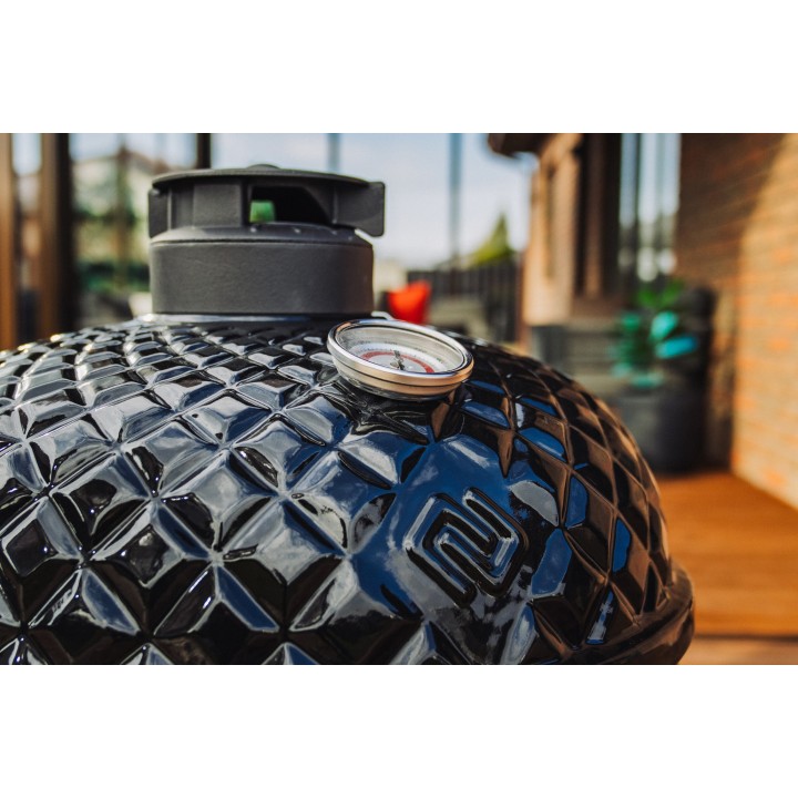 Evolve Kamado Ultra Series The Beauty + Bambukiniai Šoniniai Staliukai + Premium Vežimėlis + Šefo Combo (EV-KG-UL-GL-EC-BT)