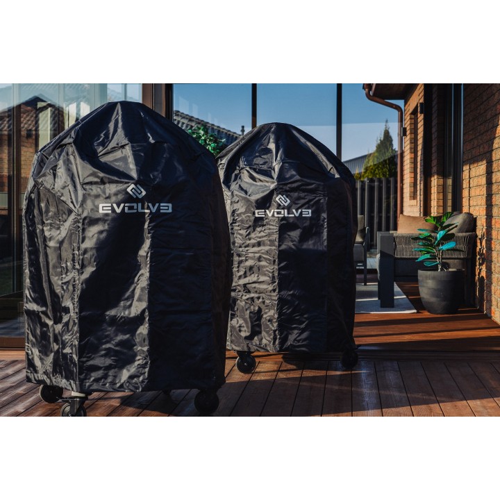 Evolve Kamado Ultra Series The Beauty + Bambukiniai Šoniniai Staliukai + Premium Vėžimėlis + Šefo Combo (EV-KG-UL-GL-CC-BT)