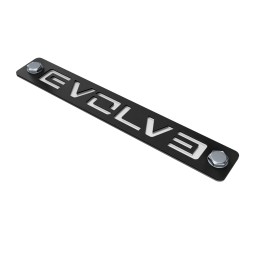 Evolve nerūdijančio plieno maža logotipo plokštelė (EV-AT-LP-050)