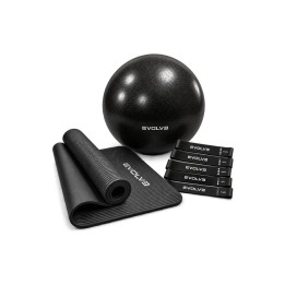 Evolve Pilates rinkinys 3 in 1 – kilimėlis, kamuolys, gumos