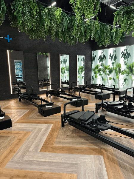 „Gym+“ sporto klubas, Panorama, Vilnius, Lietuva 2026 – pilateso treniruočių zona